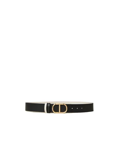 Twinset Double-sided Belt With Buckle In Black