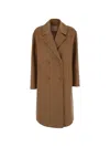 Twinset Double-breasted Coat In Brown