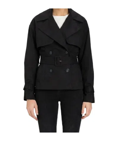 Twinset Double-breasted Jacket In Black