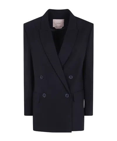 TWINSET DOUBLE-BREASTED LONG-SLEEVE BLAZER