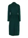 Twinset Double-breasted Wool Blend Coat In Green