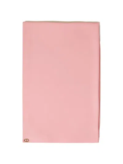 Twinset Doubled Georgette Scarf In Pink