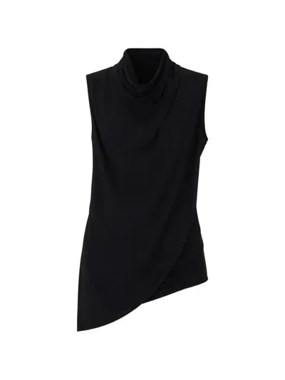 Twinset Drape Cowl Top In Black