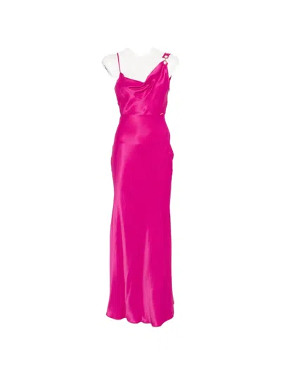Twinset Draped Asymmetric Dress In Pink