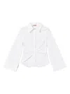 Twinset Draped Button-down Shirt In White