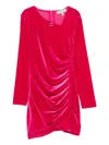 Twinset Draped Dress In Pink