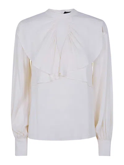 Twinset Draped Shirt In White