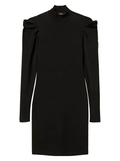 Twinset Minikleid Mit Drapierten Ärmeln In Black