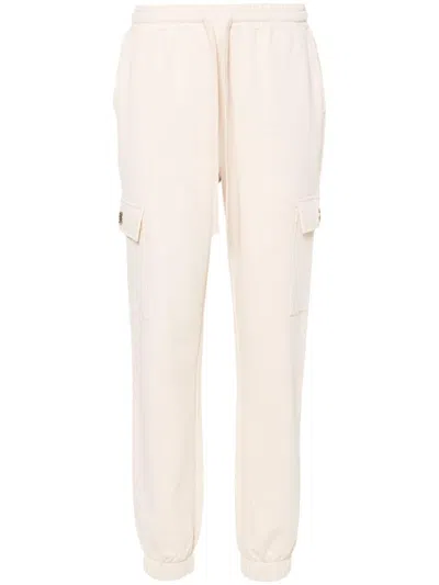 Twinset Drawstring Cargo Trousers In Beige