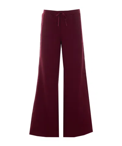 Twinset Drawstring Casual Pants In Red