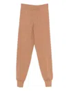 Twinset Relaxed Fit Trousers With Drawstring Waist In Brown