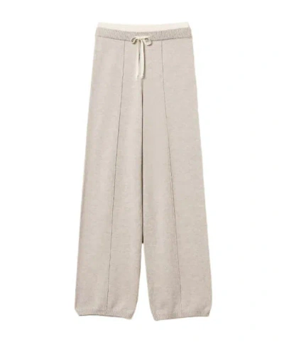 Twinset Drawstring Knit Trousers In Neutral
