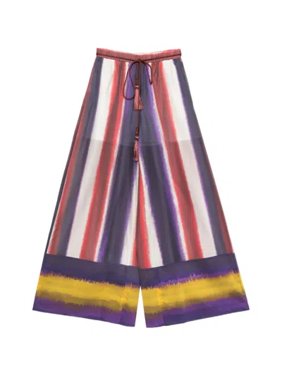 Twinset Drawstring Pocket Palazzo Pants In Multi