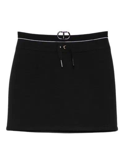 Twinset Drawstring Skirt In Black