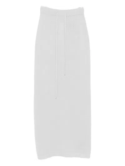 Twinset Drawstring-waist Skirt In Gray