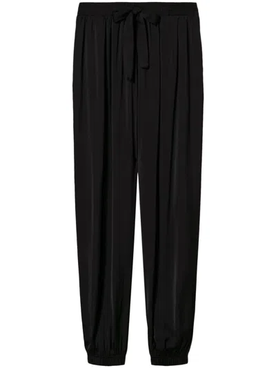Twinset Drawstring-waist Trousers In Black