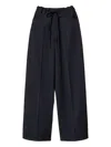 Twinset Drawstring Wide-leg Trousers In Black