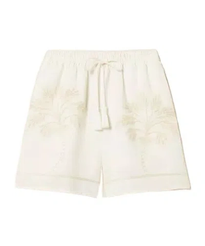 Twinset Drawstring-fastening Shorts In Neutral