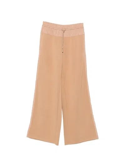 Twinset Drawstring-waist Wide-leg Track Pants In Orange
