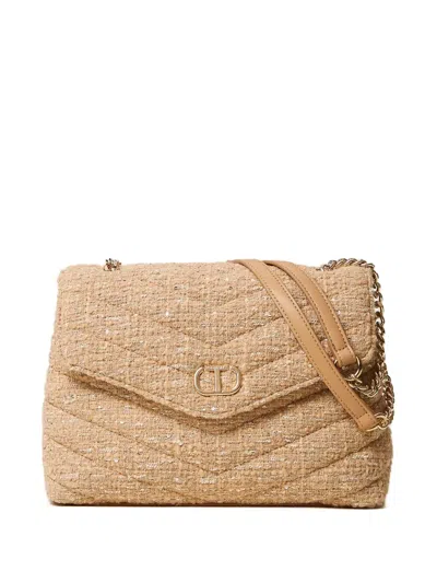 Twinset Dreamy Quilted Chain Bag In Neutral
