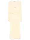Twinset Twin-set Midi Dress In Beige