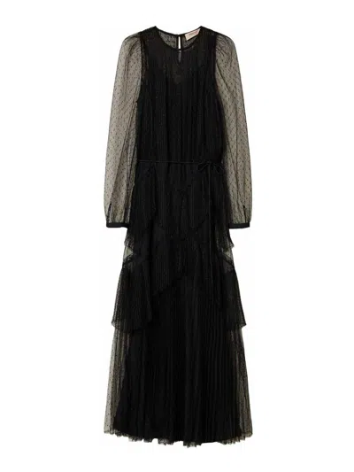 TWINSET VESTIDO MIDI - NEGRO