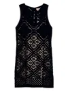 Twinset Twin-set Black Cotton Dresses In Black  