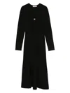 Twinset Wrap-button Fastening Dress In Black
