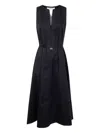 Twinset Robe Longue Sans Manches En Popeline