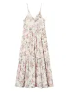 Twinset Floral Pattern Midi Dress In Multicolour