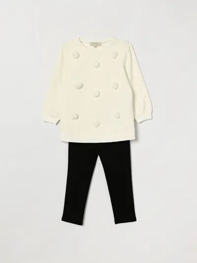 Twinset Dress Kids Color White In Neutral