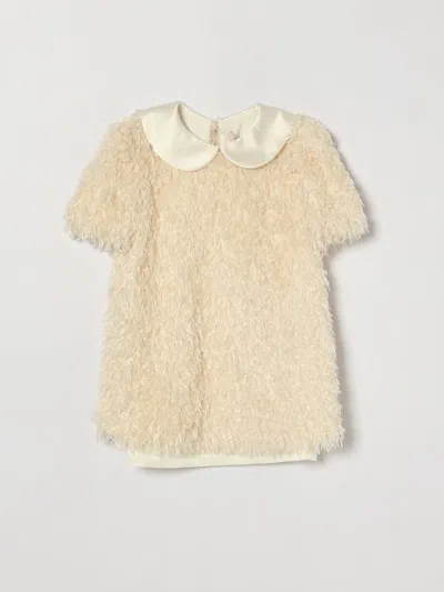 Twinset Dress Kids Color White In Neutral