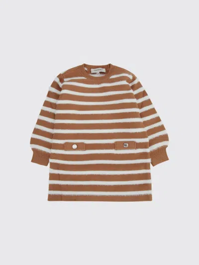 Twinset Dress Kids Color White In Gold