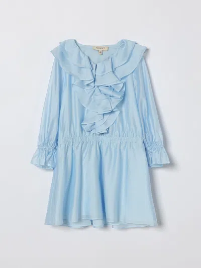 Twinset Kids' ドレス  ボーイ カラー スカイ In Blue