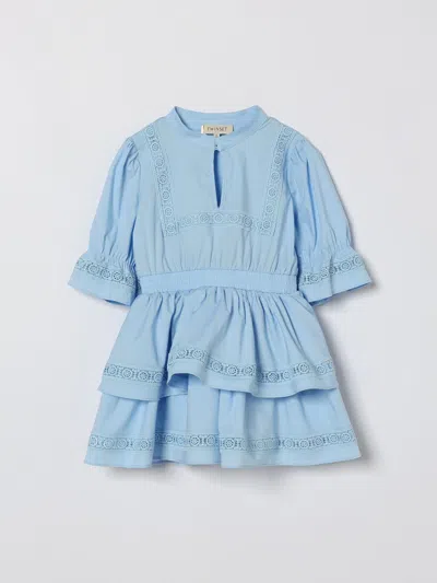 Twinset Kids' ドレス  ボーイ カラー スカイ In Blue