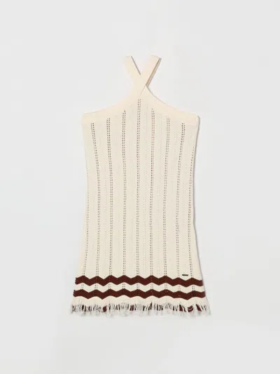 Twinset Dress  Kids Color White In Neutral