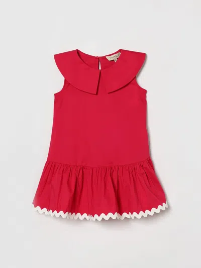 Twinset Dress  Kids Color Violet In Red