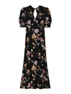 Twinset Floral-print Satin Maxi Dress In Multicolour