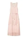 Twinset Twin-set Elegant Polyester Dress Design In Nude & Neutrals