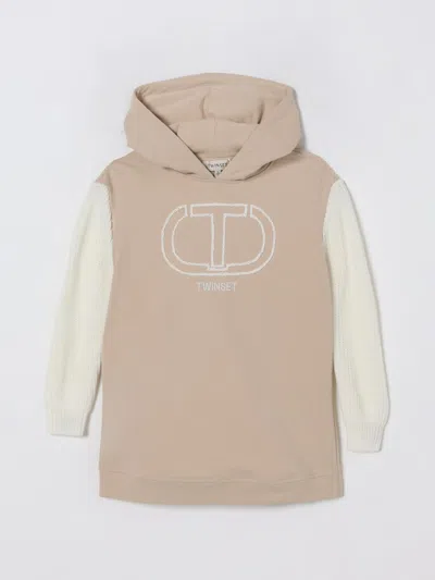 Twinset Dress  Kids Color Beige In Brown