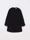 Twinset Kids Midi Dress With Decoration In Black