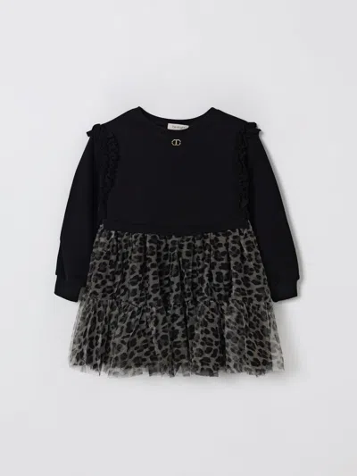 Twinset Dress  Kids Color Multicolor In Black