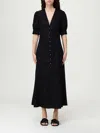 Twinset Twin-set Midi Dress With Front Button Fastening In Black