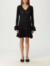 Twinset Knitted Dress In Black