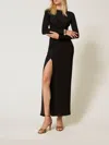 Twinset Robe Longue Avec Fronce In Black
