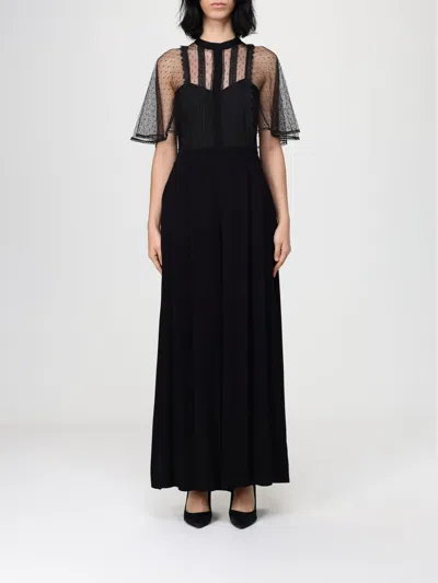 Twinset Dress  Woman Color Black In Animal Print