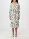 Twinset Jaguar-print Midi Shirt Dress In Schwarz