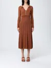 Twinset Knitted Dress In Brown