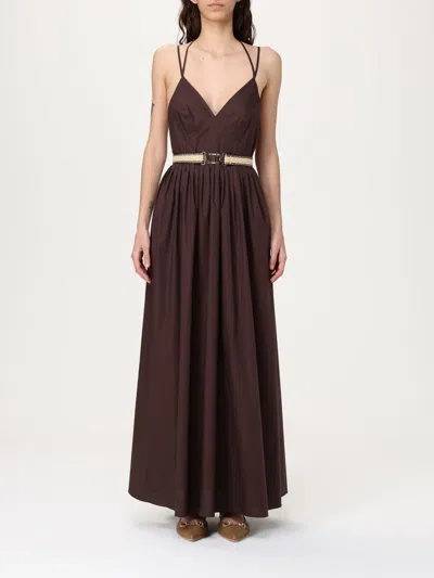 TWINSET DRESS TWINSET WOMAN COLOR COFFEE,427069132
