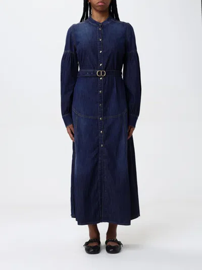 TWINSET DRESS TWINSET WOMAN COLOR DENIM,G64846028